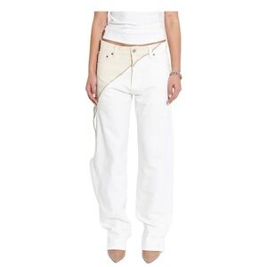 NWT! EB Denim The Gemini Jean in Color: White & Natural. Size 26".